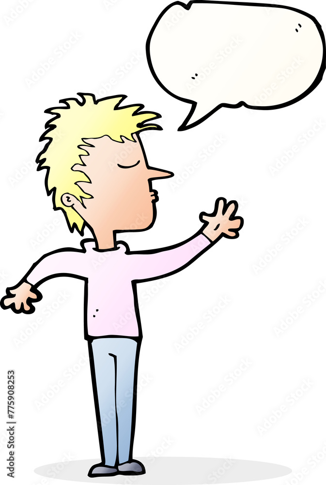 cartoon dismissive man with speech bubble cartoon dismissive man with speech bubble