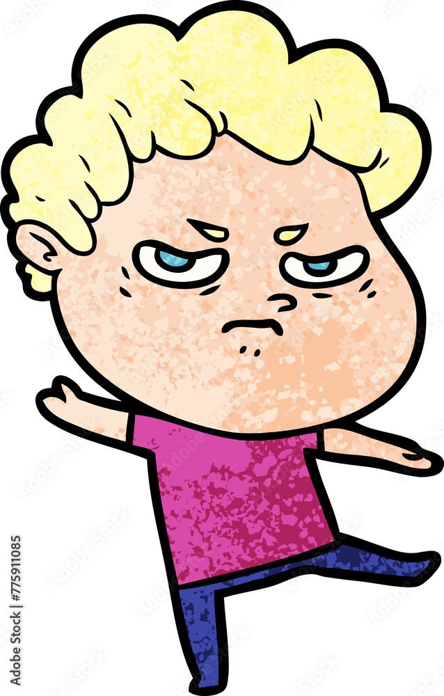 Obraz premium cartoon angry man