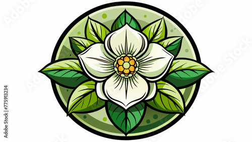 a-picture-of--a--hellebore-logo-icon-vector illustration