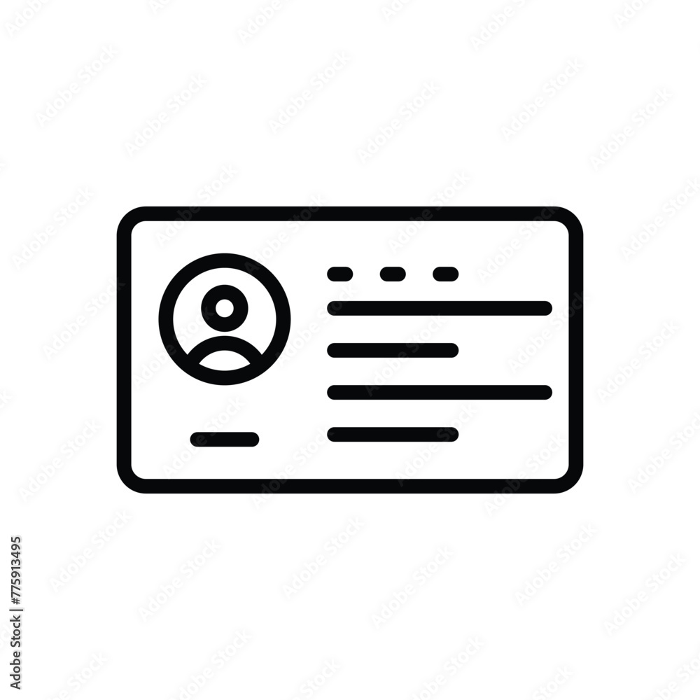 Business Card vector icon Business Card vector icon