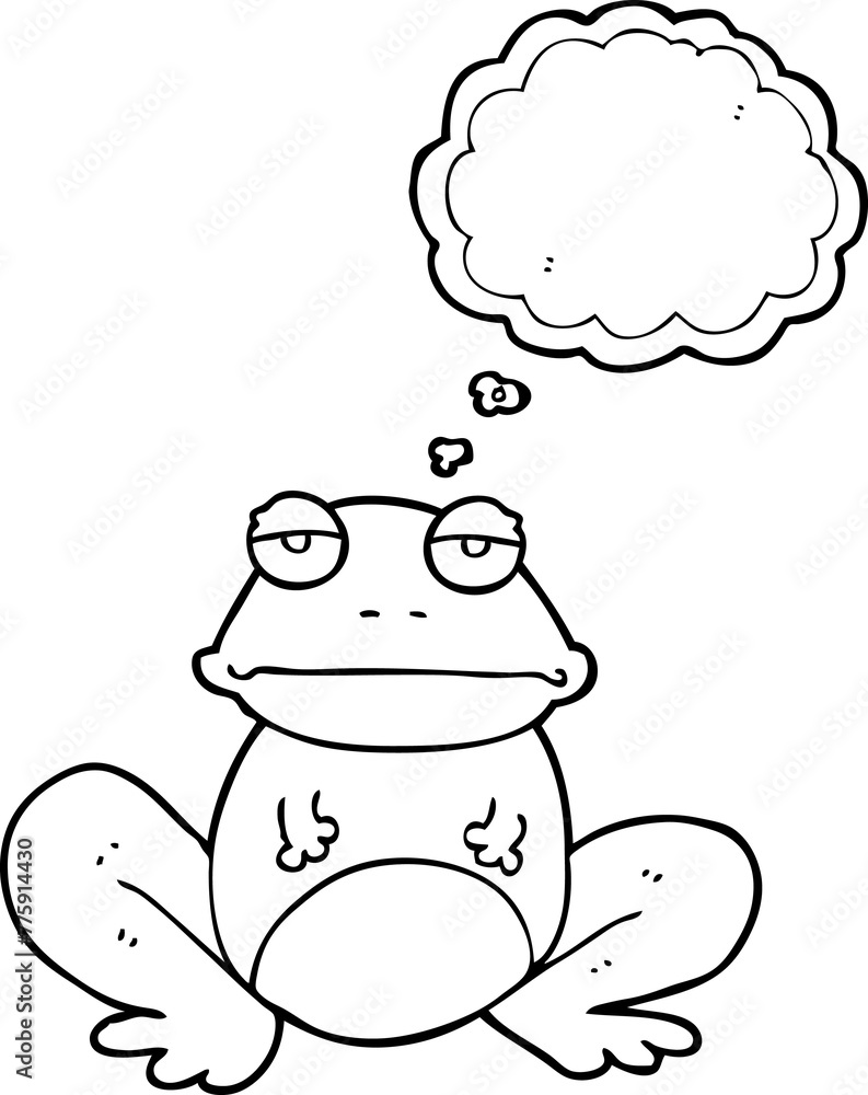 freehand drawn thought bubble cartoon frog freehand drawn thought bubble cartoon frog