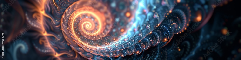 Big data analysis abstract background, featuring a fractal design that ...