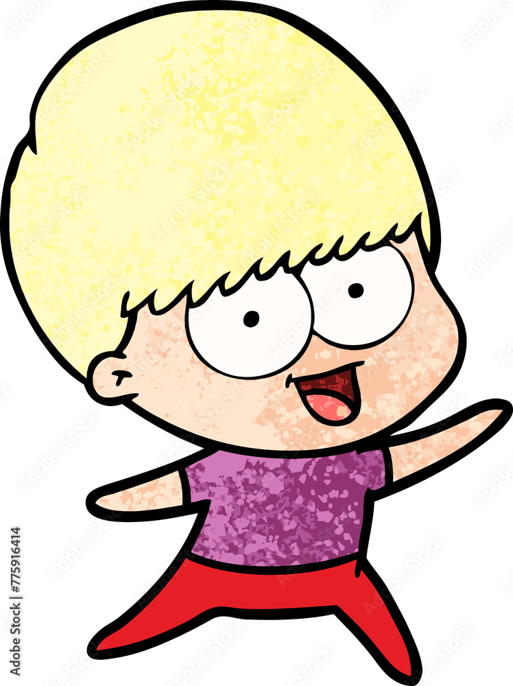 Obraz premium happy cartoon boy