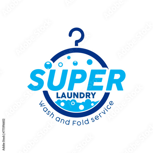 Laundry Logo Design, Wash and Fold Service