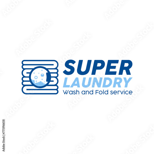 Laundry Logo Design, Wash and Fold Service