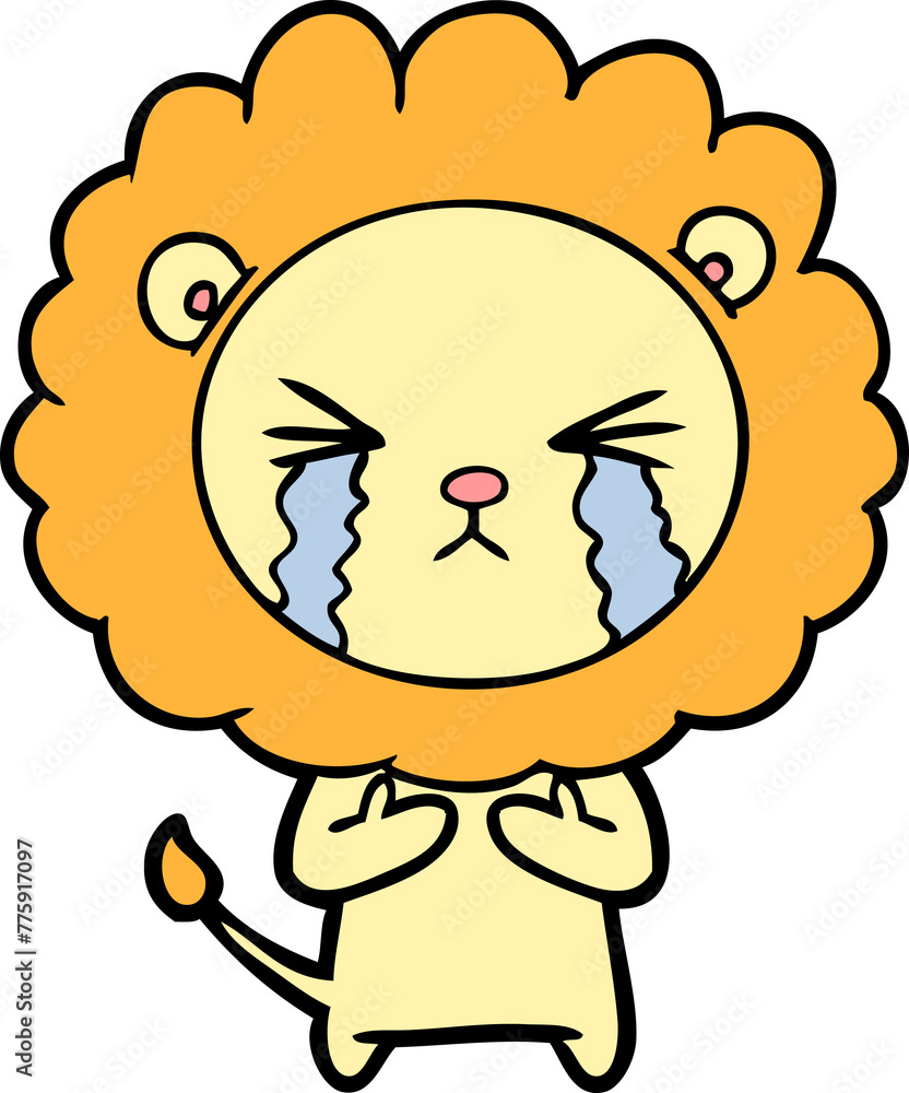 cartoon crying lion cartoon crying lion