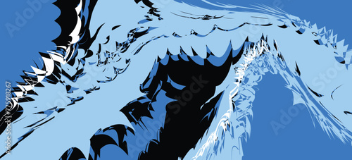 blue abstract dynamic shapes  vector background for banner, poster, covering and wallpaper design