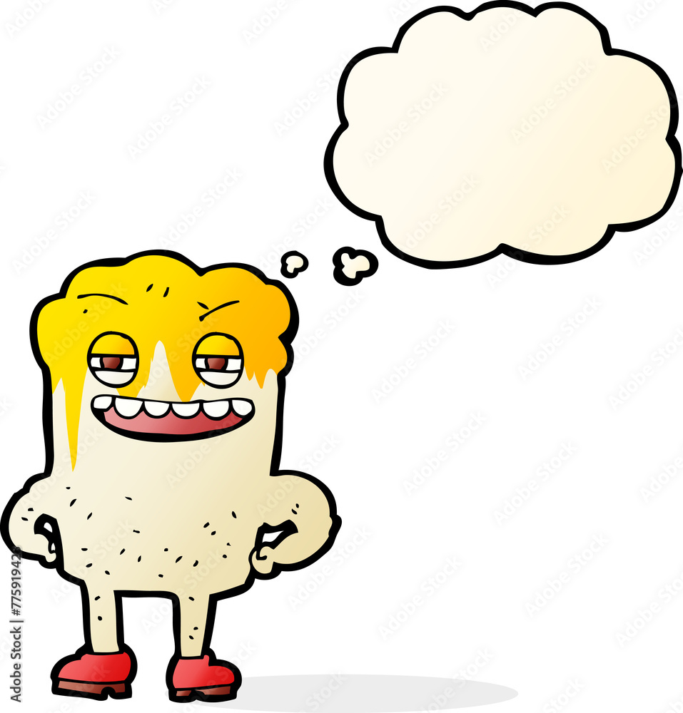 cartoon happy tooth with thought bubble cartoon happy tooth with thought bubble