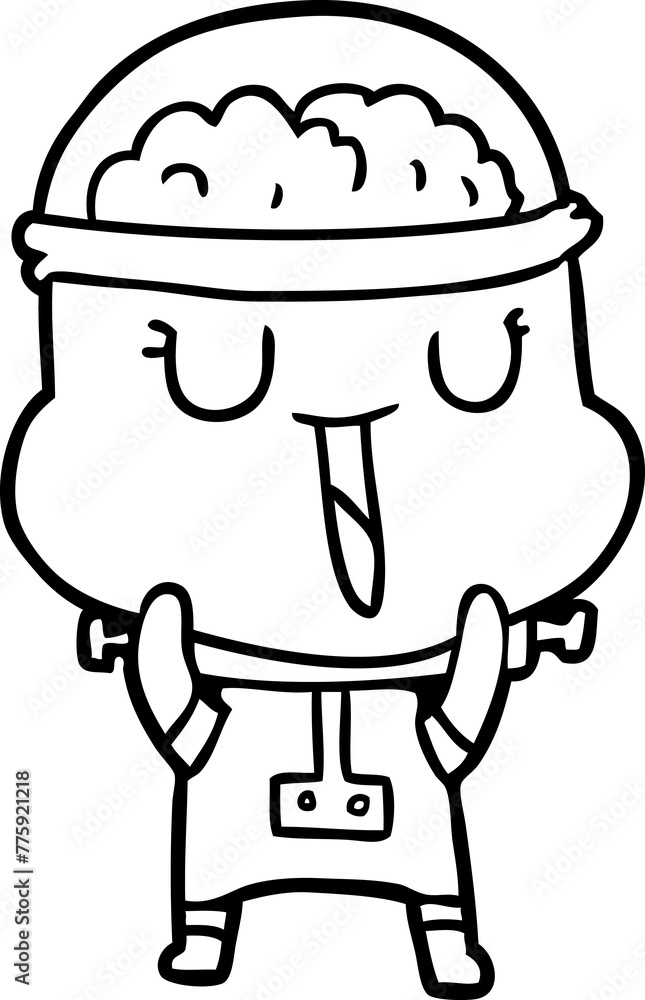 happy cartoon robot happy cartoon robot