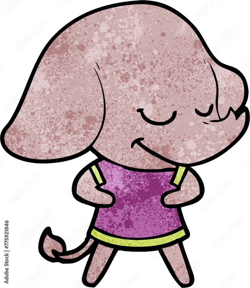 cartoon smiling elephant cartoon smiling elephant