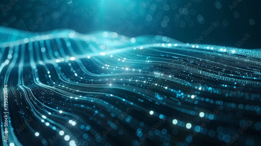 Technology data line flow, futuristic cyber abstract background Technology data line flow, futuristic cyber abstract background