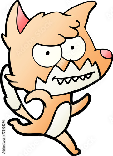 cartoon grinning fox