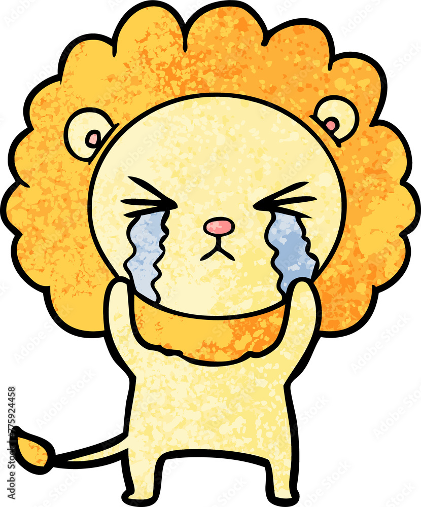 cartoon crying lion cartoon crying lion