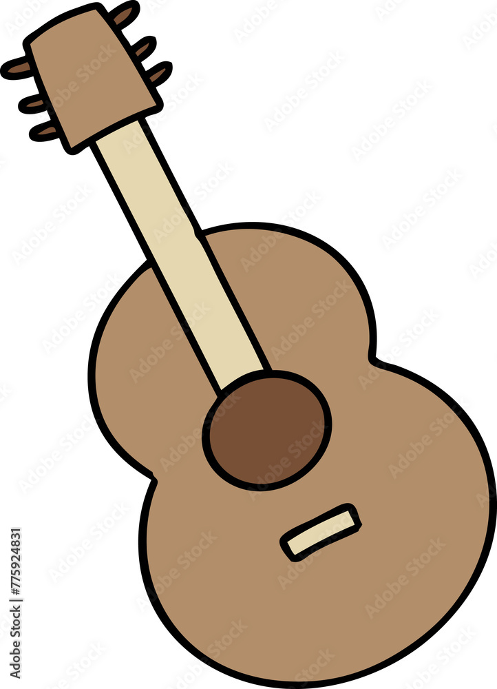 cartoon of an acoustic guitar cartoon of an acoustic guitar