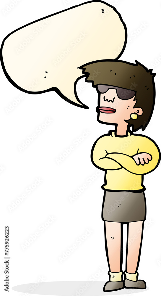 cartoon annoyed woman with speech bubble cartoon annoyed woman with speech bubble