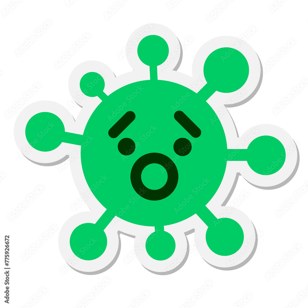 simple surprised virus sticker simple surprised virus sticker