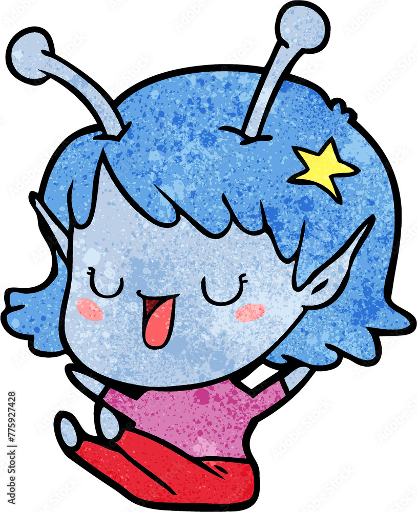 happy alien girl cartoon laughing happy alien girl cartoon laughing