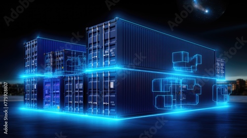 Modern accounting and warehousing of containers in large storage areas.