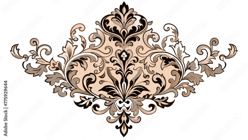 set-of-damask-ornamental-elements-elegant-vector illustration set-of-damask-ornamental-elements-elegant-vector illustration