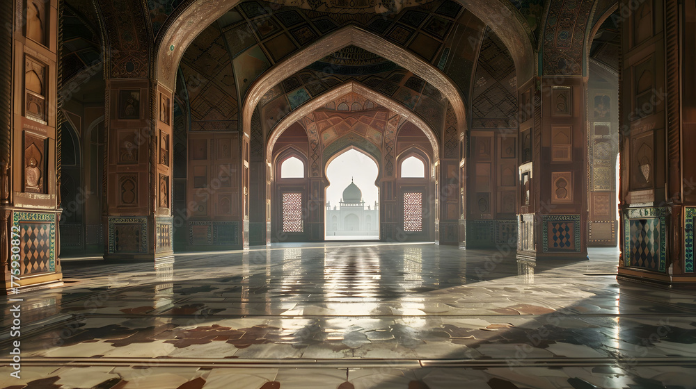 Obraz premium Mughal Era Architecture - Ancient Buildings - Red Brick Structure