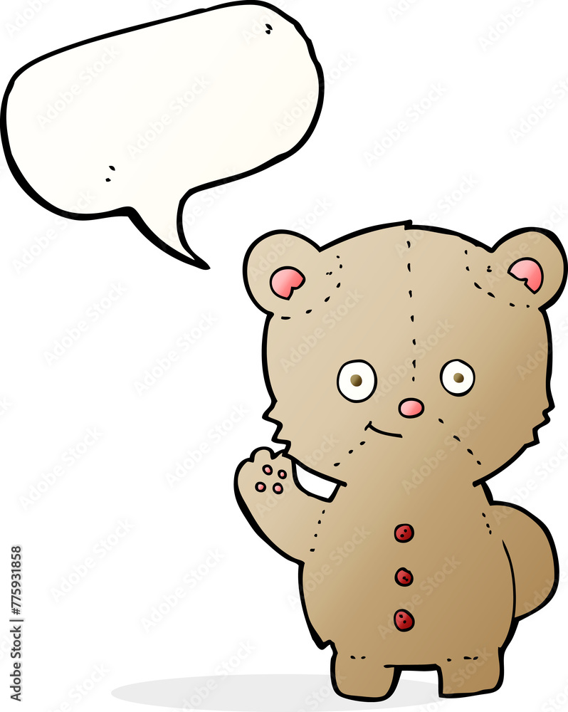cartoon teddy bear with speech bubble cartoon teddy bear with speech bubble