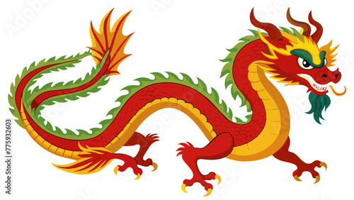 Fototapeta Naklejka Na Ścianę i Meble -  traditional-Chinese-dragon-vector illustration