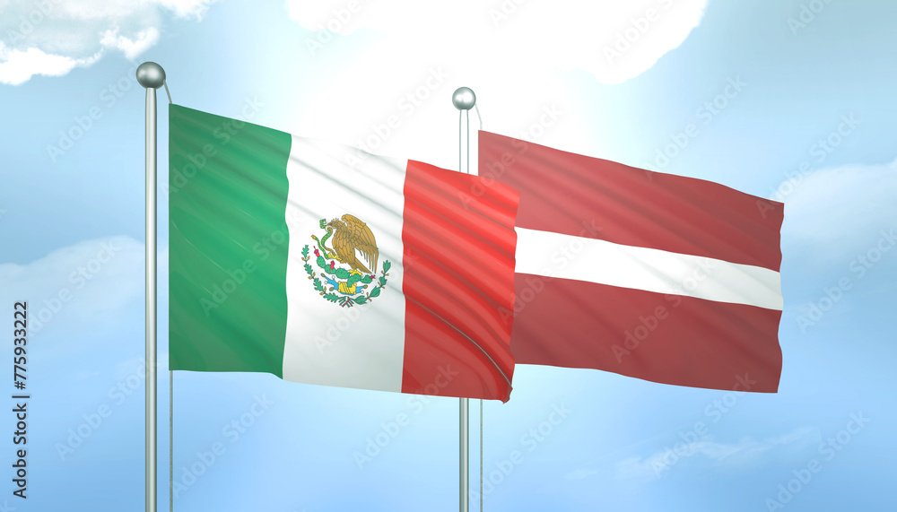 Mexico and Latvia Flag Together A Concept of Relations Mexico and Latvia Flag Together A Concept of Relations