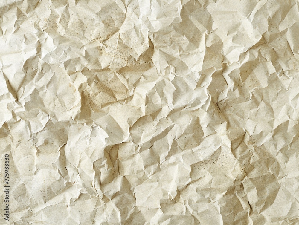 Obraz premium slightly crumpled beige paper texture background