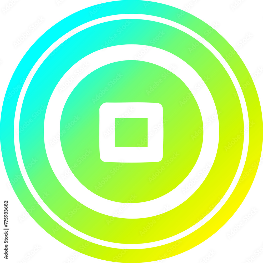 stop button circular icon with cool gradient finish stop button circular icon with cool gradient finish