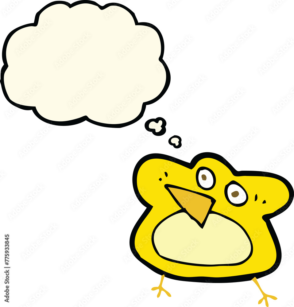 funny cartoon robin with thought bubble funny cartoon robin with thought bubble