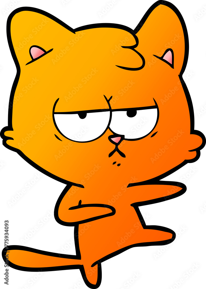 bored cartoon cat bored cartoon cat