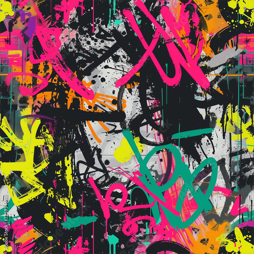 A colorful graffiti art piece with the letters R  B  and E