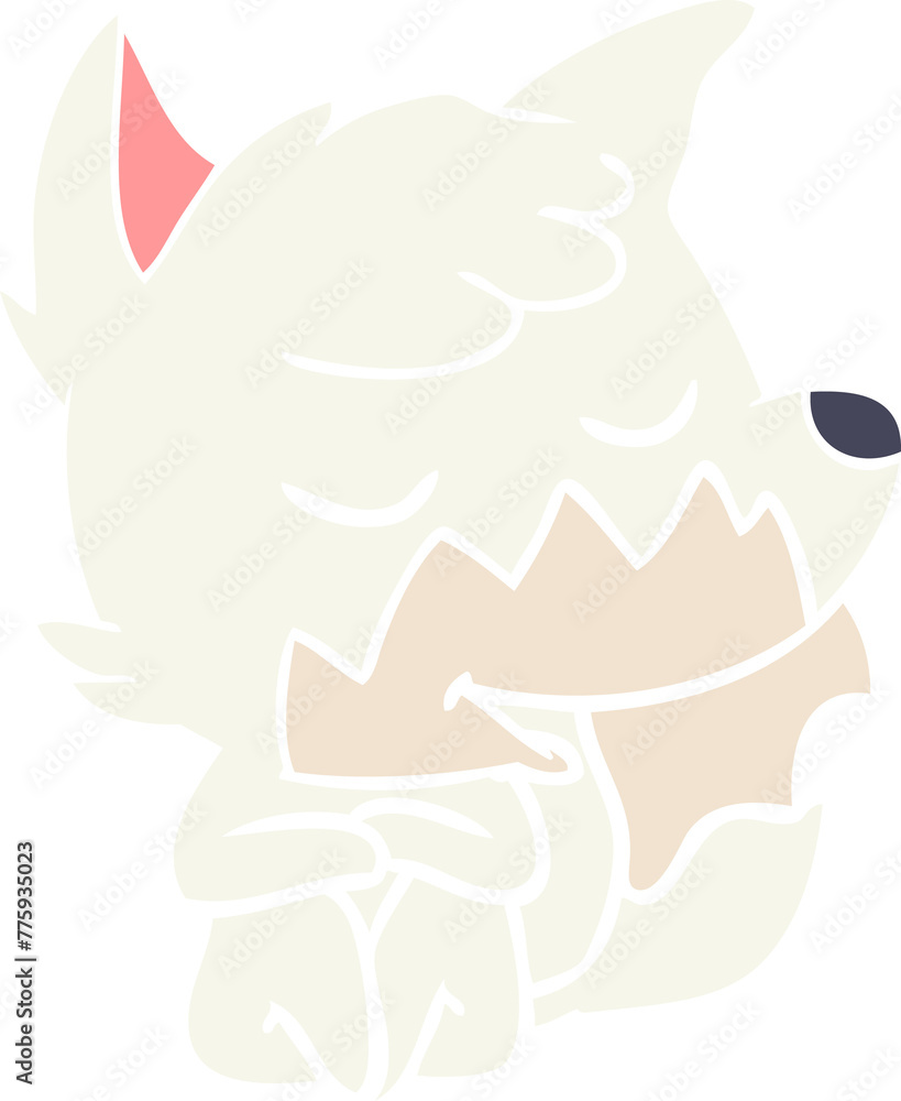 friendly flat color style cartoon fox friendly flat color style cartoon fox