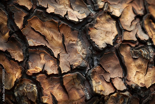 Detailed close up of a pine tree trunk. Suitable for nature and texture backgrounds