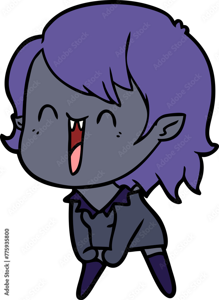cute cartoon happy vampire girl cute cartoon happy vampire girl