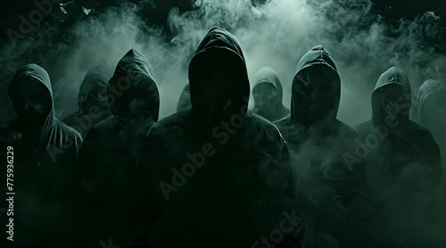 anonymouse hacker with smoke background photo