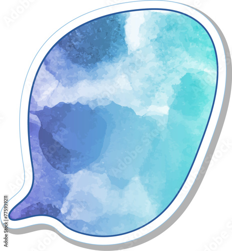 watercolor chat bubble sticker