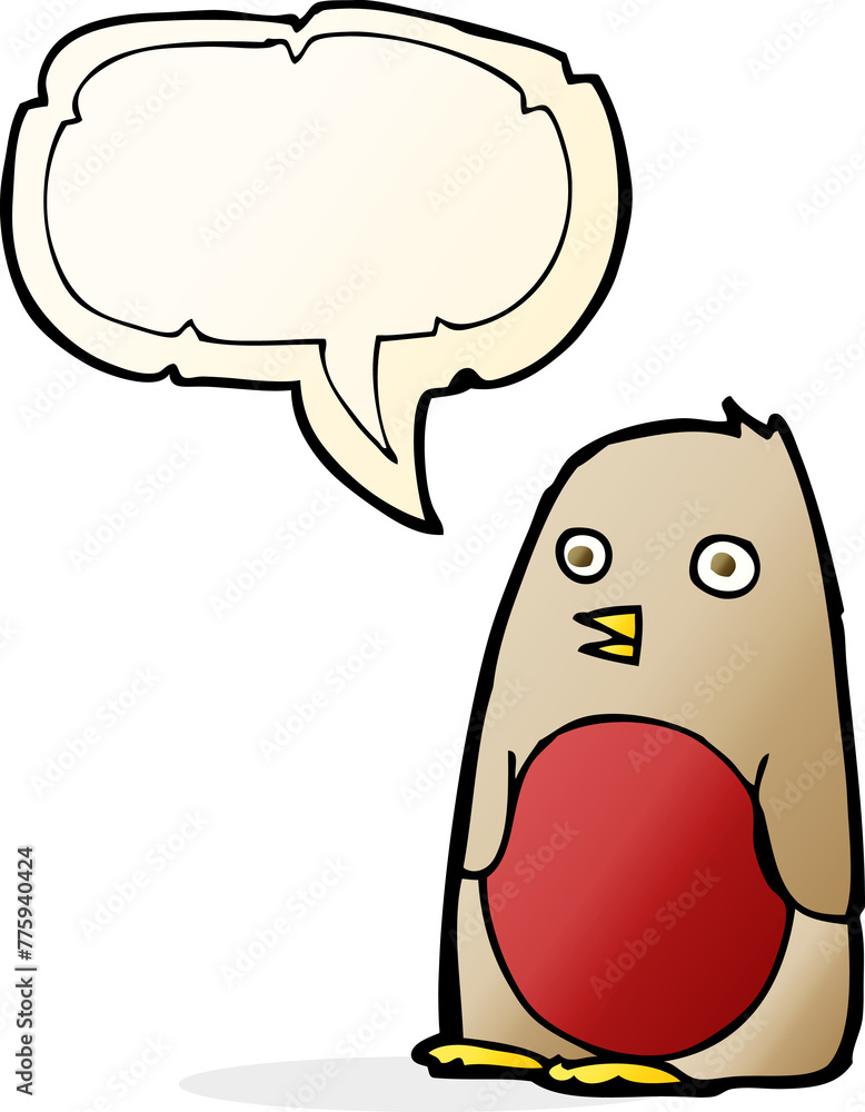 cartoon robin with speech bubble cartoon robin with speech bubble