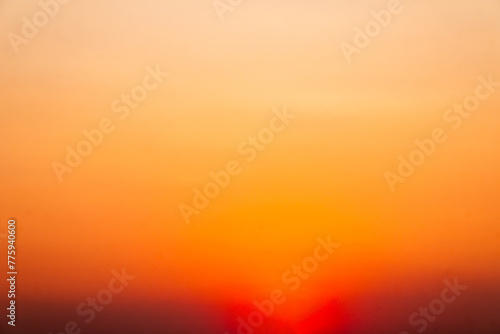 Beautiful , luxury soft gradient orange gold clouds and sunlight on the blue sky perfect for the background, take in everning,Twilight, Large size, high definition landscape photo