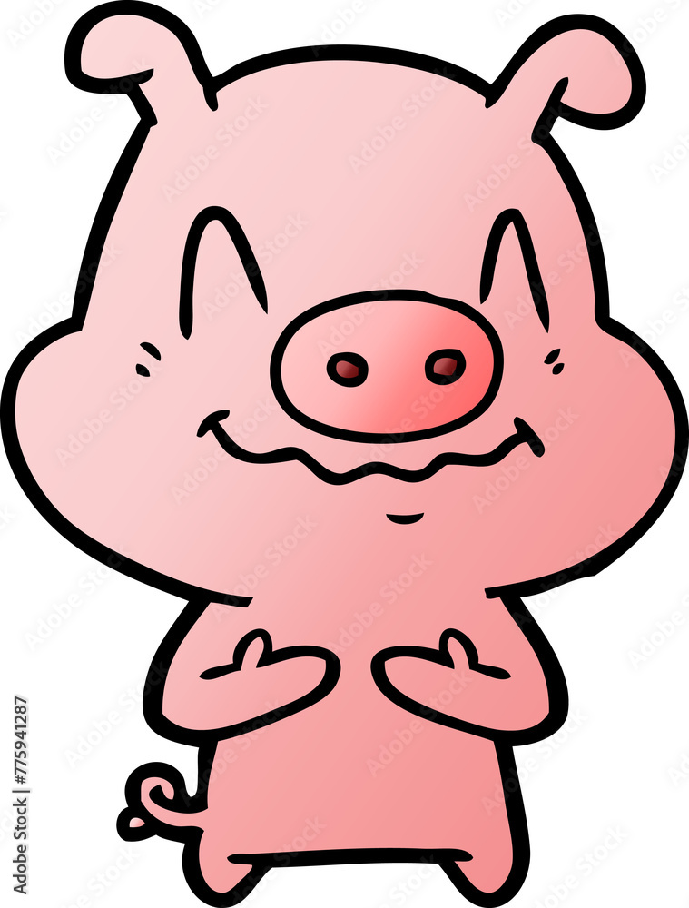 nervous cartoon pig nervous cartoon pig
