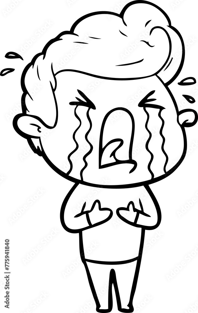 cartoon crying man cartoon crying man