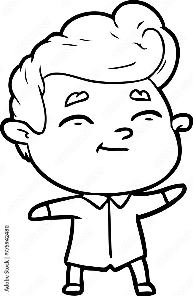 Obraz premium happy cartoon man