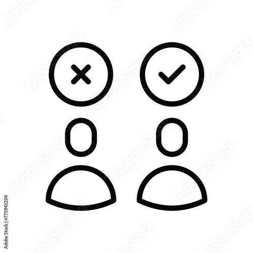yes or no vector icon