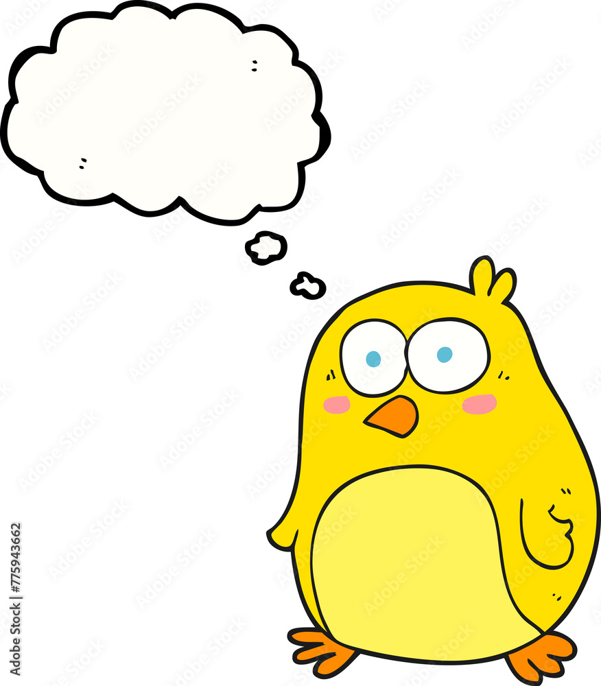 freehand drawn thought bubble cartoon bird freehand drawn thought bubble cartoon bird