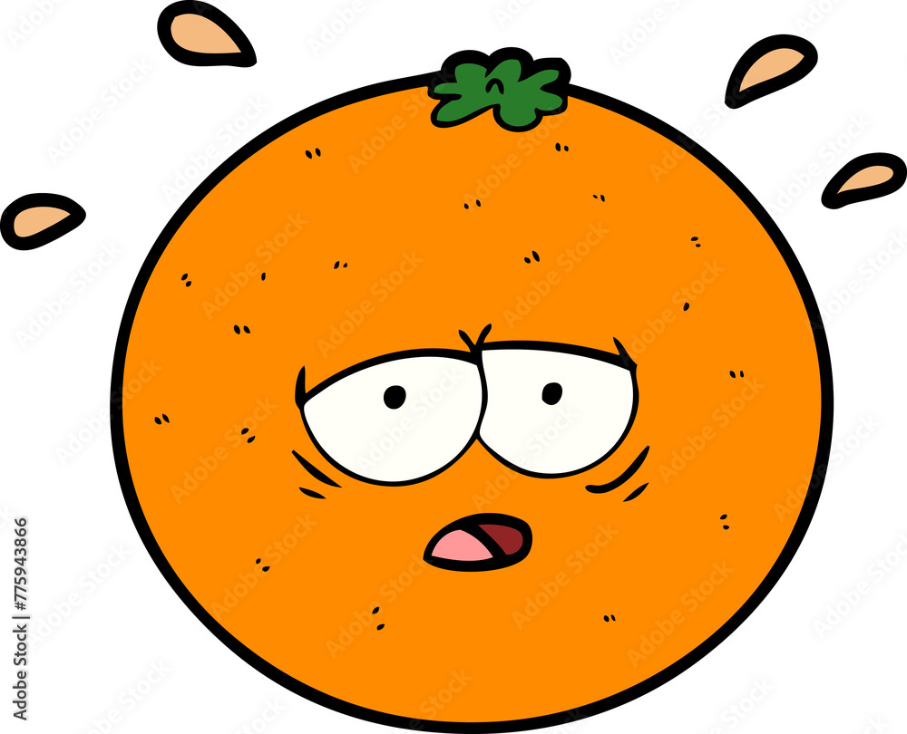 Obraz premium cartoon orange