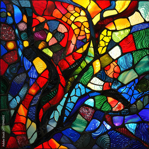stained glass mosaic window