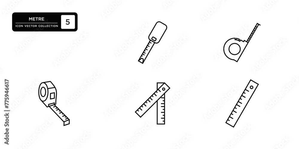 Metre icon collection, vector icon templates editable and resizable Metre icon collection, vector icon templates editable and resizable
