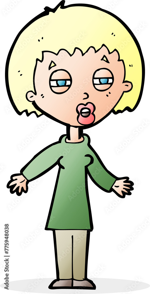 cartoon tired woman cartoon tired woman