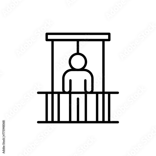 Balcony outline icons, minimalist vector illustration ,simple transparent graphic element .Isolated on white background