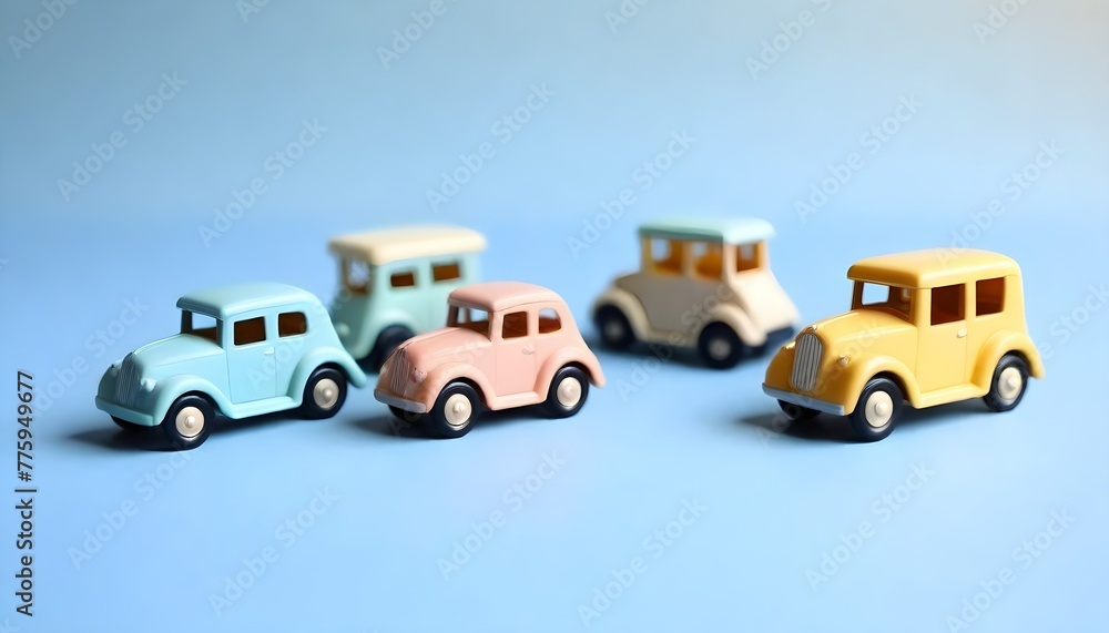 Toy cars on the road